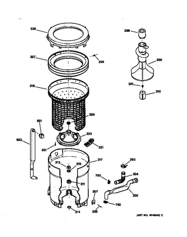 Tub, basket & agitator
