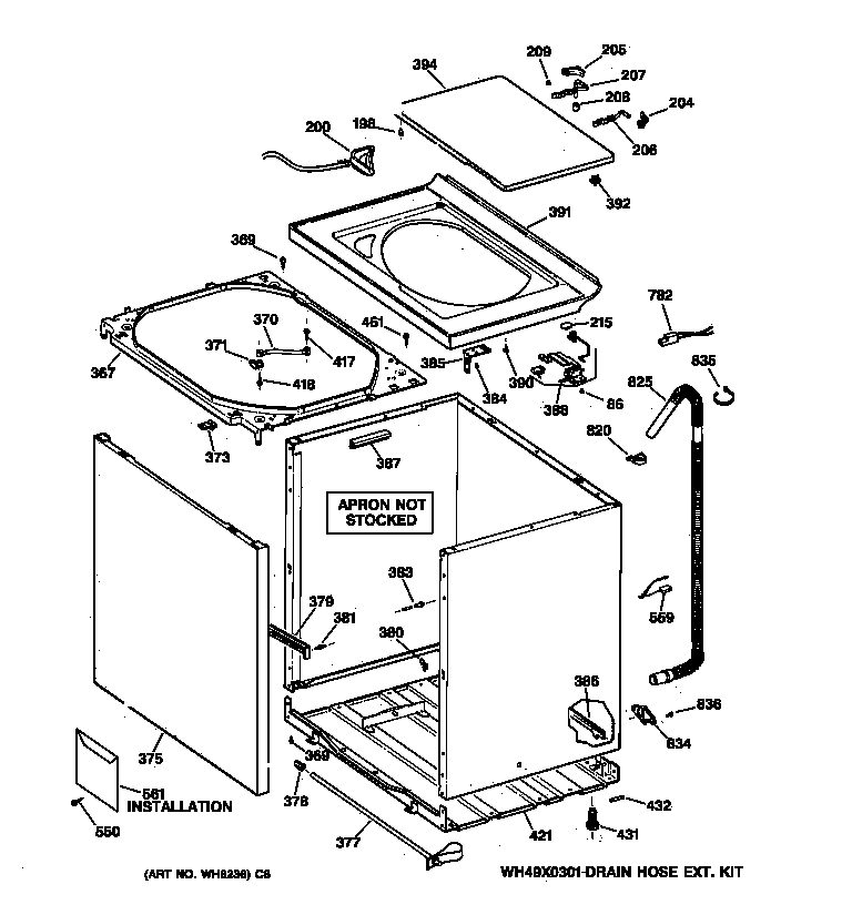 Cabinet, cover & front panel