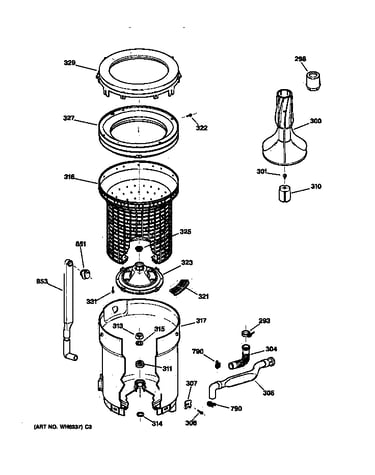 Tub, basket & agitator