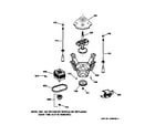 GE WCSR2070T8WW suspension, pump & drive components diagram