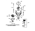 GE WISR106HT8WW suspension, pump & drive components diagram