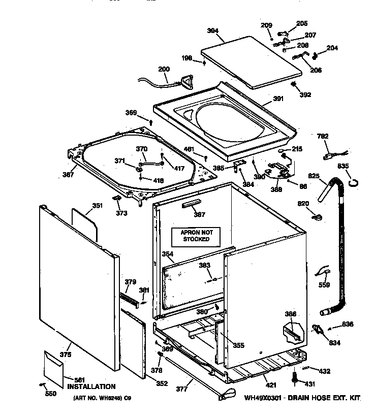 Cabinet, cover & front panel