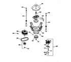 GE WISR309CT8WW suspension, pump & drive components diagram