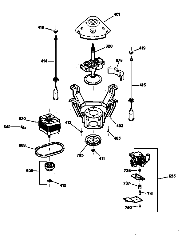 Suspension, pump & drive components