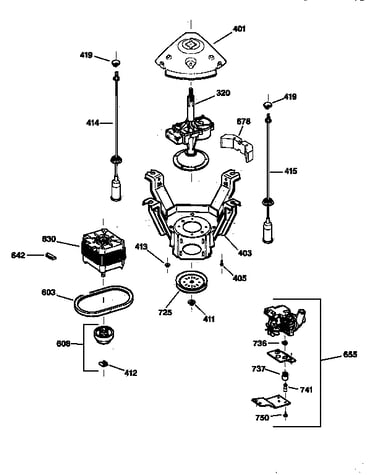 Suspension, pump & drive components