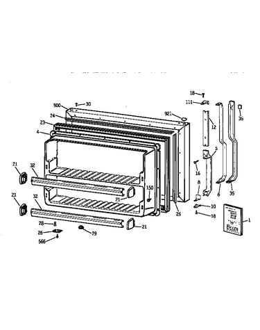 Freezer door