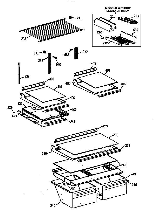 Shelf parts