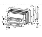 GE TBX18NIZLRAA freezer door diagram