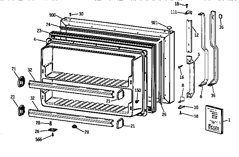 Freezer door