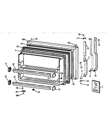 Freezer door