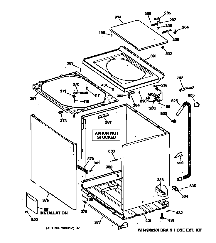 Cabinet, cover & front panel