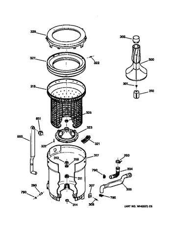 Tub, basket & agitator