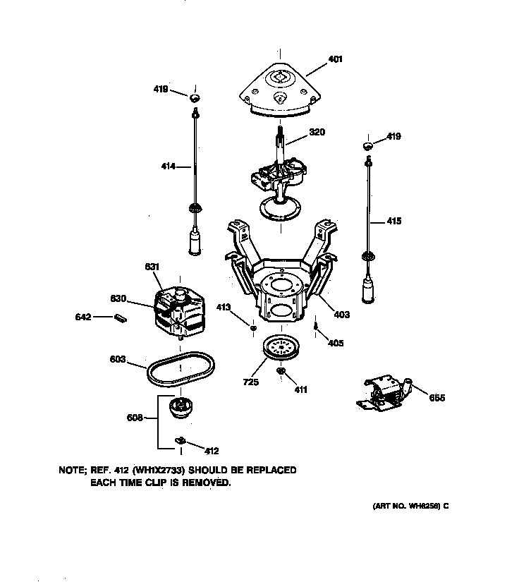 Suspension, pump & drive components
