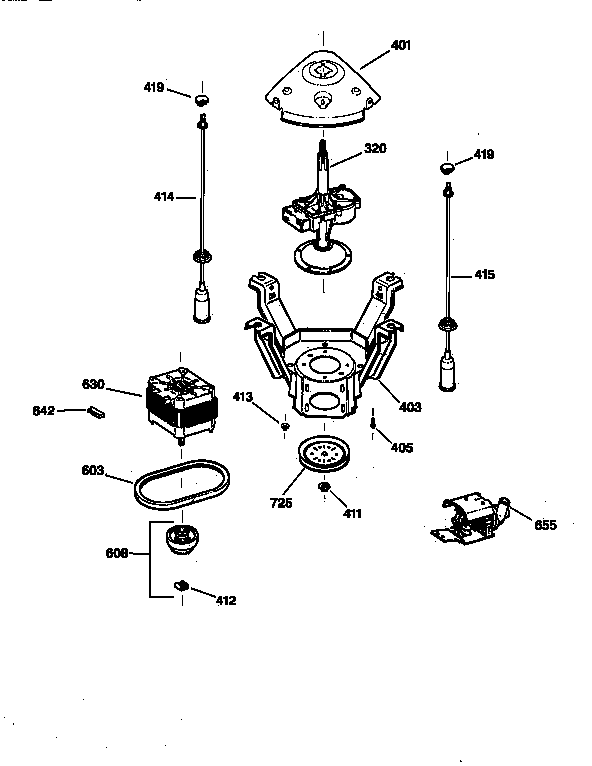 Suspension, pump & drive components
