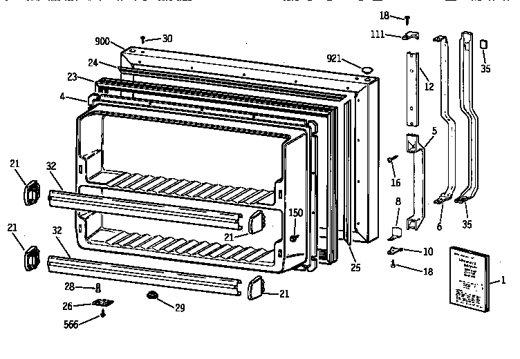 Freezer door