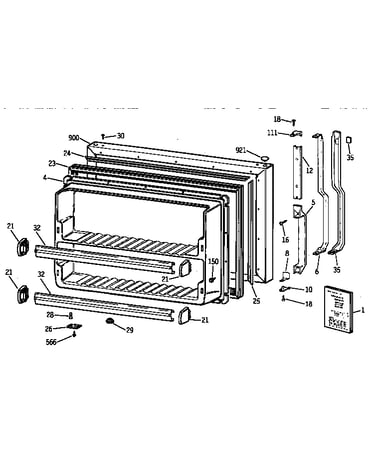 Freezer door