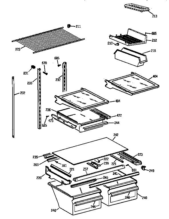 Shelf parts