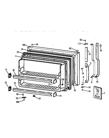 Freezer door