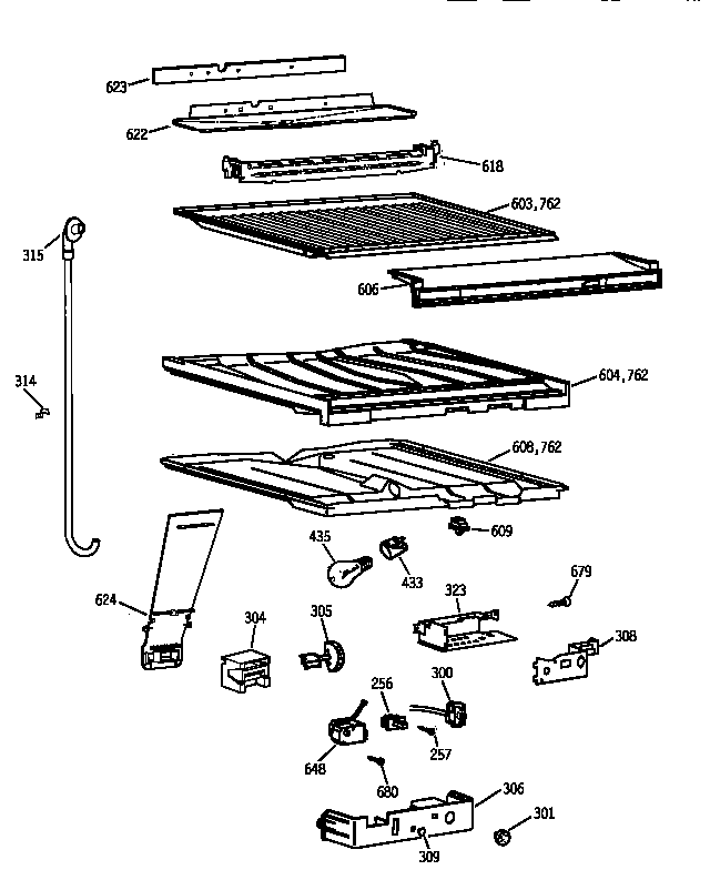 Compartment separator parts