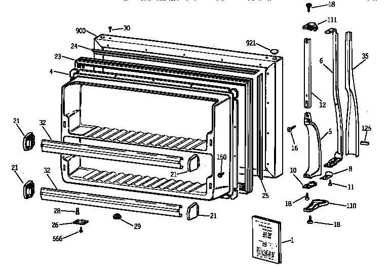 Freezer door