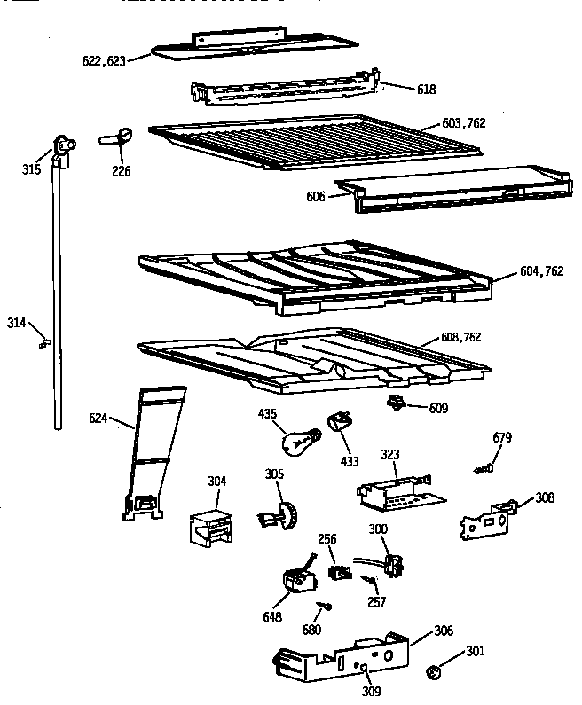 Compartment separator parts