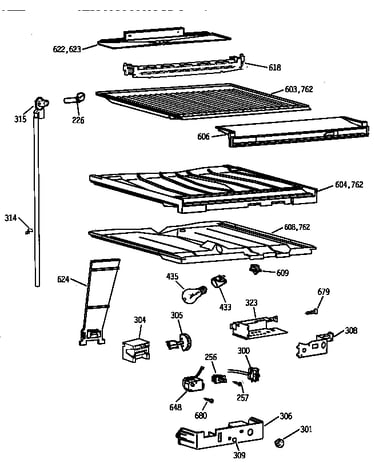 Compartment separator parts