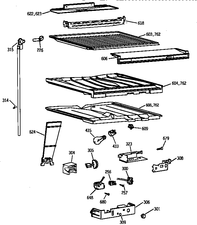 Compartment separator parts