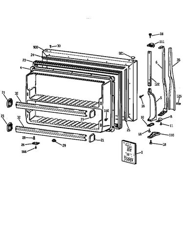Freezer door