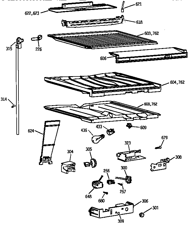 Compartment separator parts