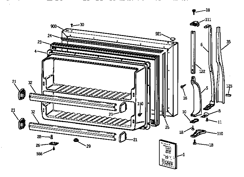 Freezer door