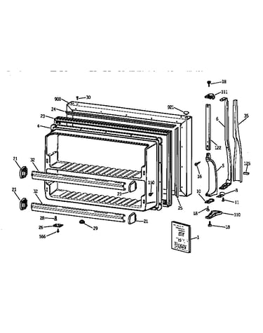 Freezer door