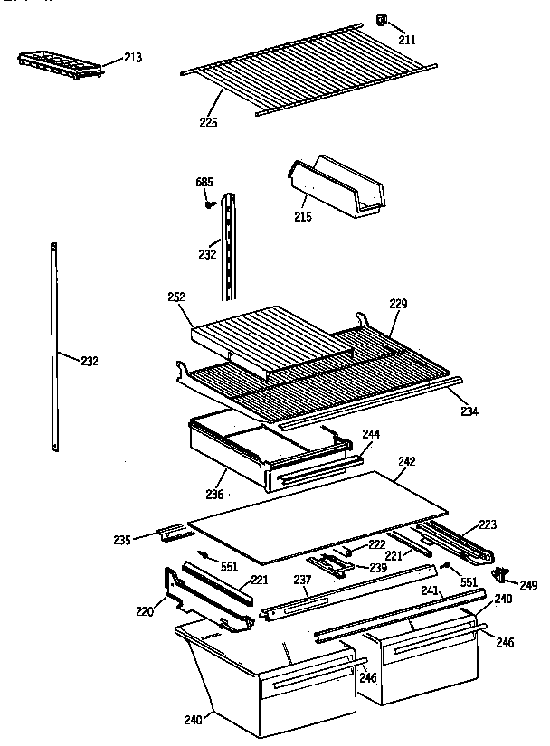 Shelf parts