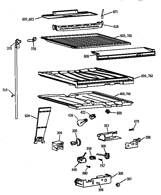 Compartment separator parts