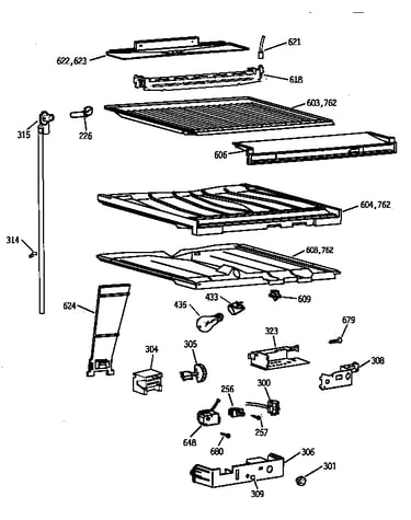 Compartment separator parts