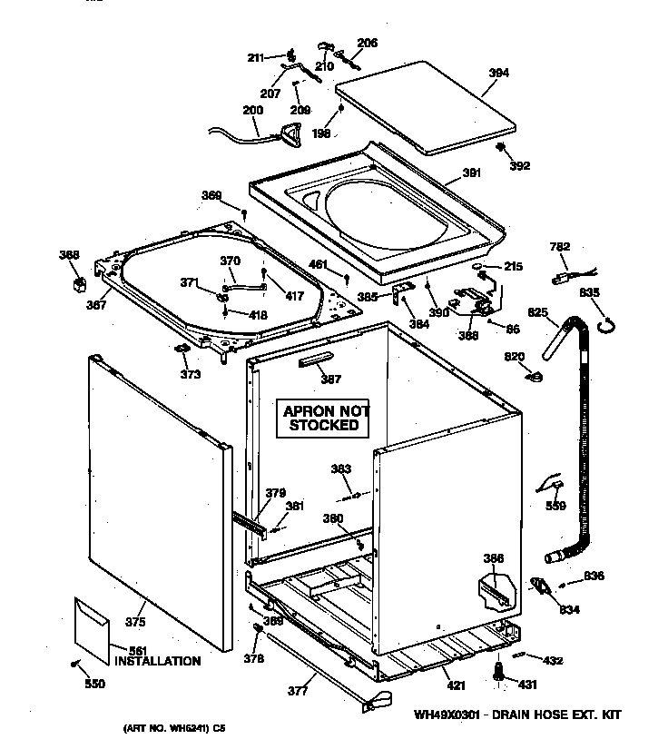 Cabinet, cover & front panel