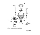 Hotpoint VBXR1060T8AB suspension, pump & drive components diagram