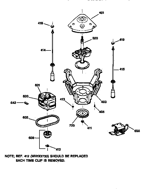 Suspension, pump & drive components
