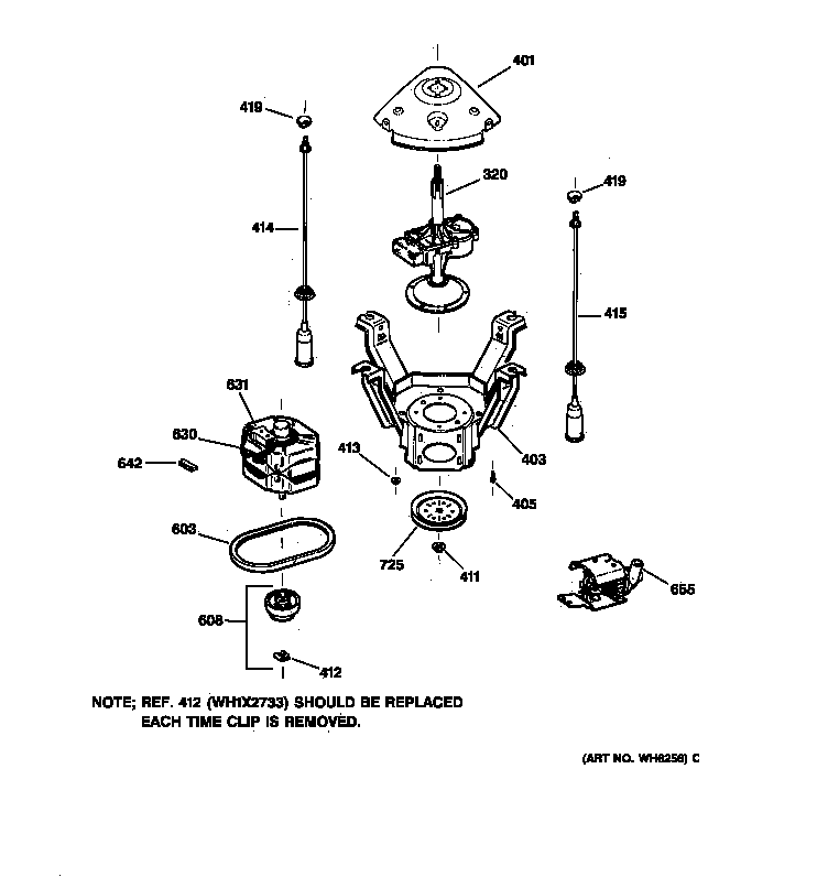 Suspension, pump & drive components