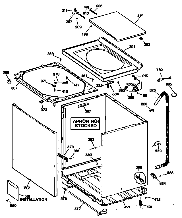 Cabinet, cover & front panel