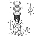 Hotpoint VBXR2070V0AA tub, basket & agitator diagram