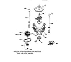 Hotpoint VBXR2070V0AA suspension, pump & drive components diagram