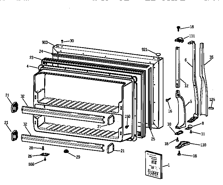 Freezer door