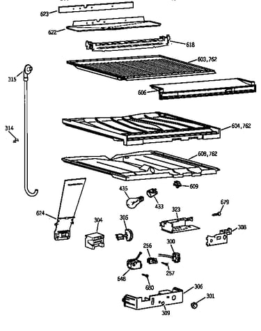 Compartment separator parts