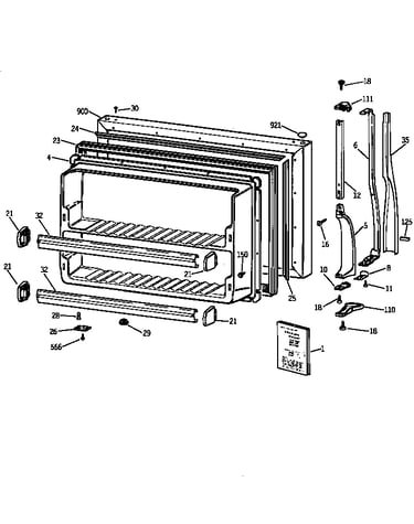 Freezer door