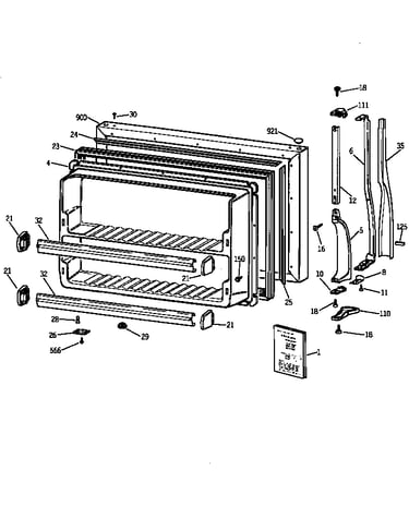 Freezer door