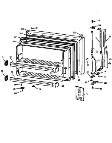 Freezer door