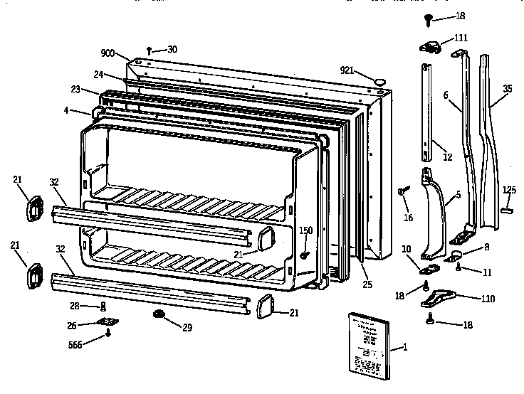 Freezer door