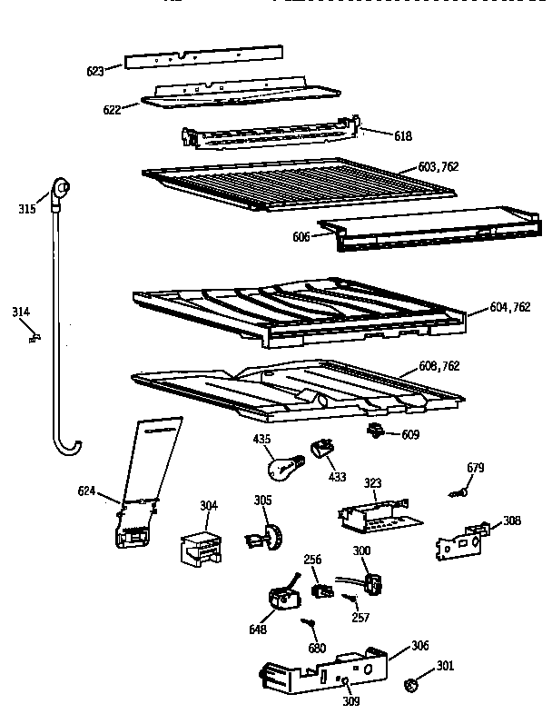 Compartment separator parts