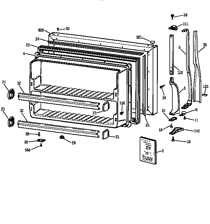 Freezer door