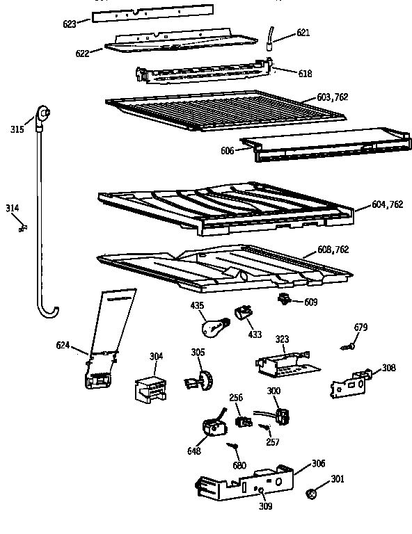 Compartment separator parts